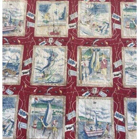 Vintage Reyn Spooner Shirt Mens Large Fishing Boats Marlin Hawaiian Aloha 90s - Picture 6 of 11